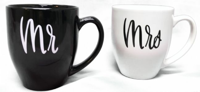 Mr & Mrs Coffee Mugs (Free Shipping)